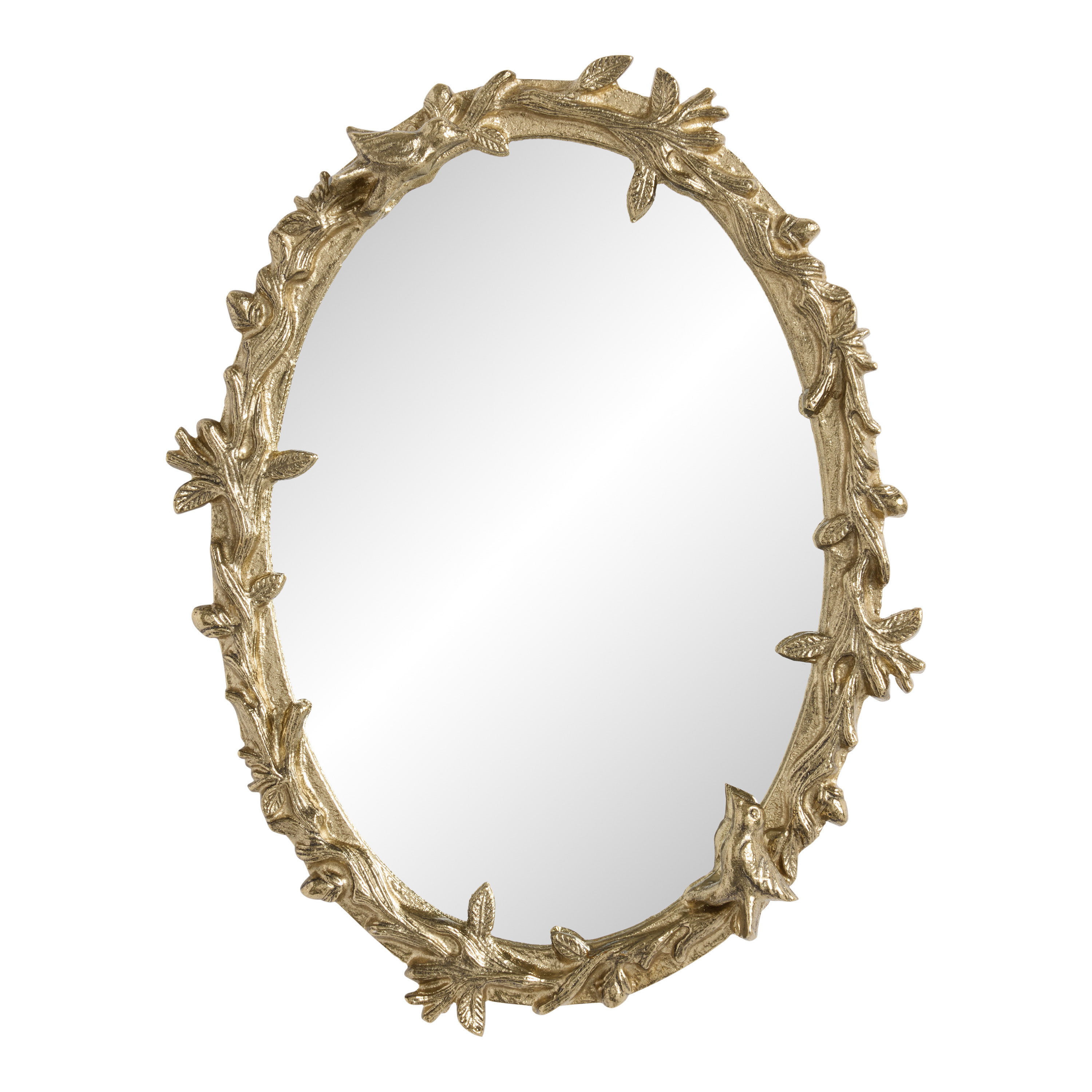 Oval Antique Gold Vintage Botanical Mirror | World Market