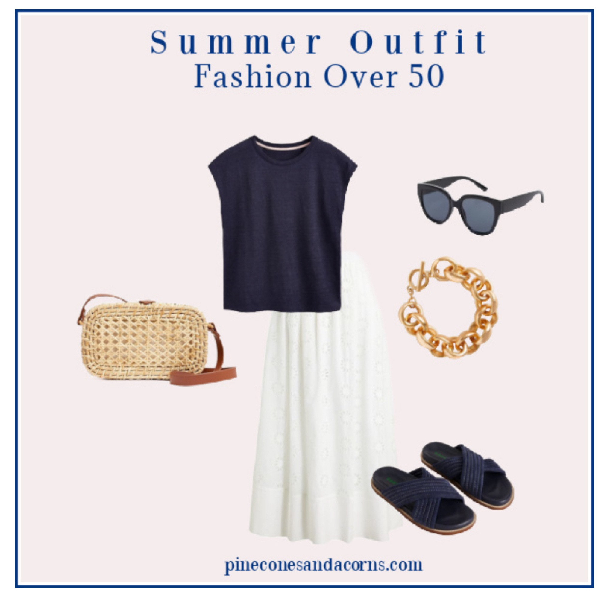 Over 40, over 50 and beyond fashion. This classic blue and white outfit looks beautiful on everyone no matter your age! 

#LTKover40 #LTKSeasonal