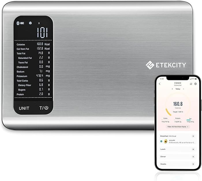 Etekcity Smart Food Kitchen Scale with Nutritional Calculator, Free App with 19 Nutrients Trackin... | Amazon (US)