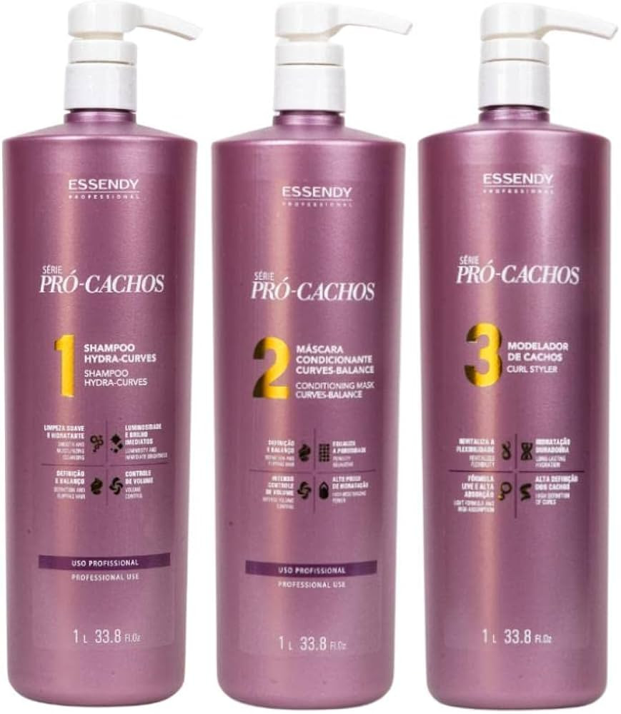 Kit Série Pró-cachos Shampoo, Máscara e Modelador 1000ml | Amazon (BR)