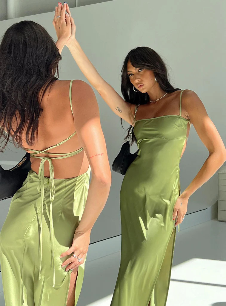 Leyana Maxi Dress Green | Princess Polly US