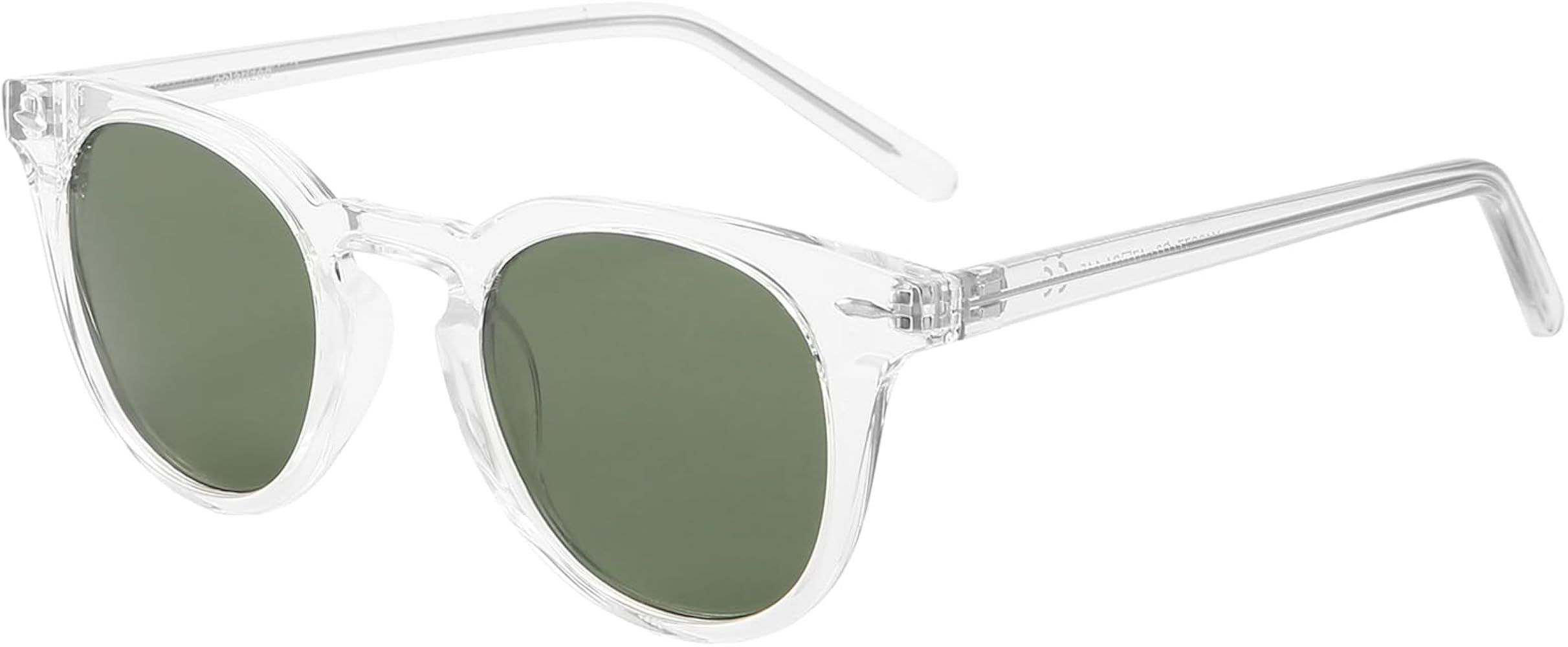 Polarized Round Sunglasses for Women Classic Retro Design Womens Trendy Style UV Protection Lens | Amazon (US)