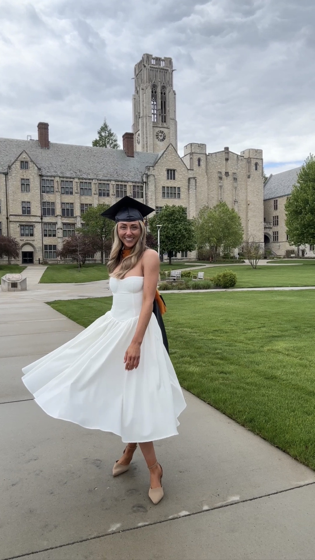 MSN secured, dream job secured, and found the perfect white dress for the moment 🤍 This classy white midi dress is everything for graduation photos, bridal events, engagement pictures, and summer occasions. Timeless, feminine, elegant, and one of those dresses that makes you feel confident the second you put it on. #LTKStyle #GraduationDress #WhiteMidiDress #ClassyStyle #FeminineFashion #MSNGrad #NursePractitioner #SummerStyle #BridalStyle #LTKFinds

#LTKvlog #LTKU #LTKWedding