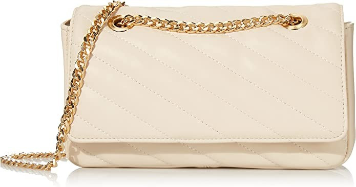 Amazon.com: The Drop Women's Koko Quilted Flap bag, Bone, One Size : Clothing, Shoes & Jewelry | Amazon (US)
