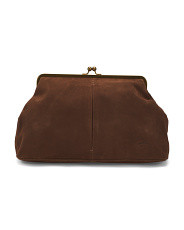 Suede Grace Oversized Kiss Lock Clutch | Handbags | Marshalls | Marshalls