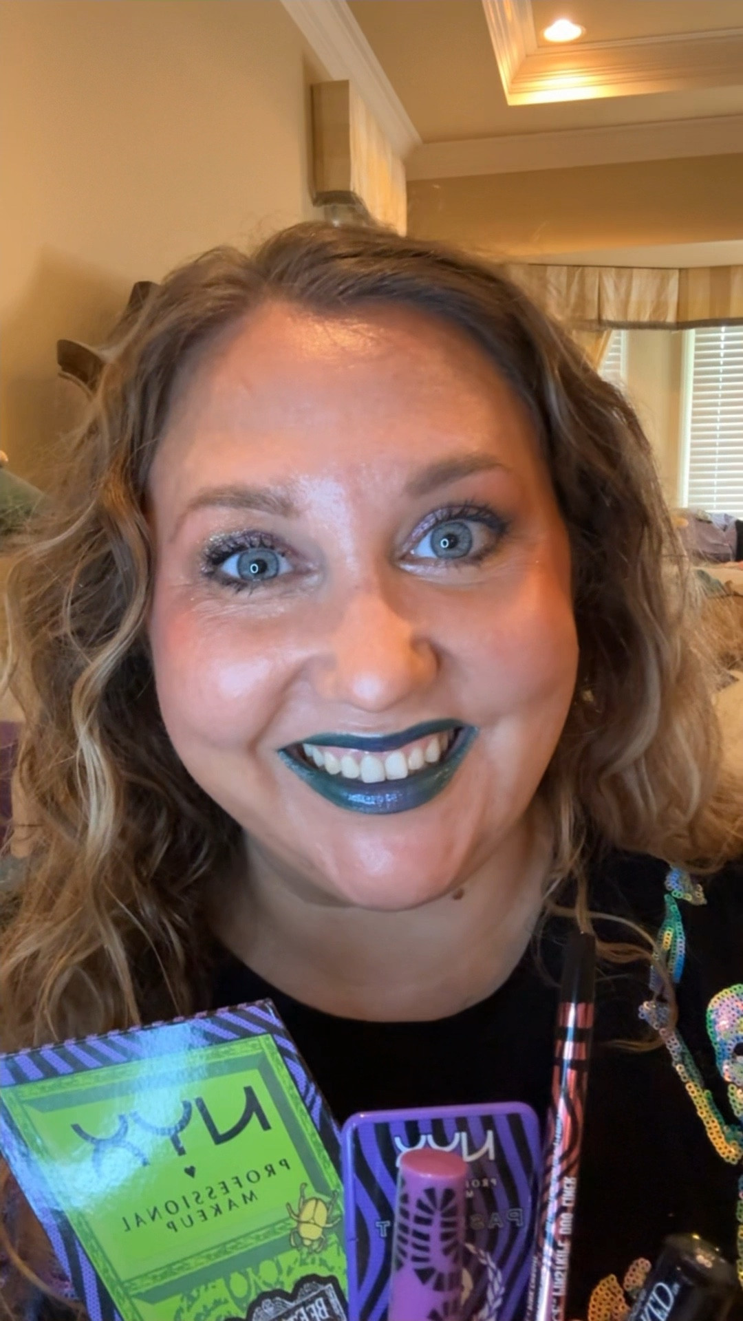 @NYX beetlejuixe makeup! #beauty #halloween #makeup 

#LTKHalloween #LTKBeauty #LTKFindsUnder50