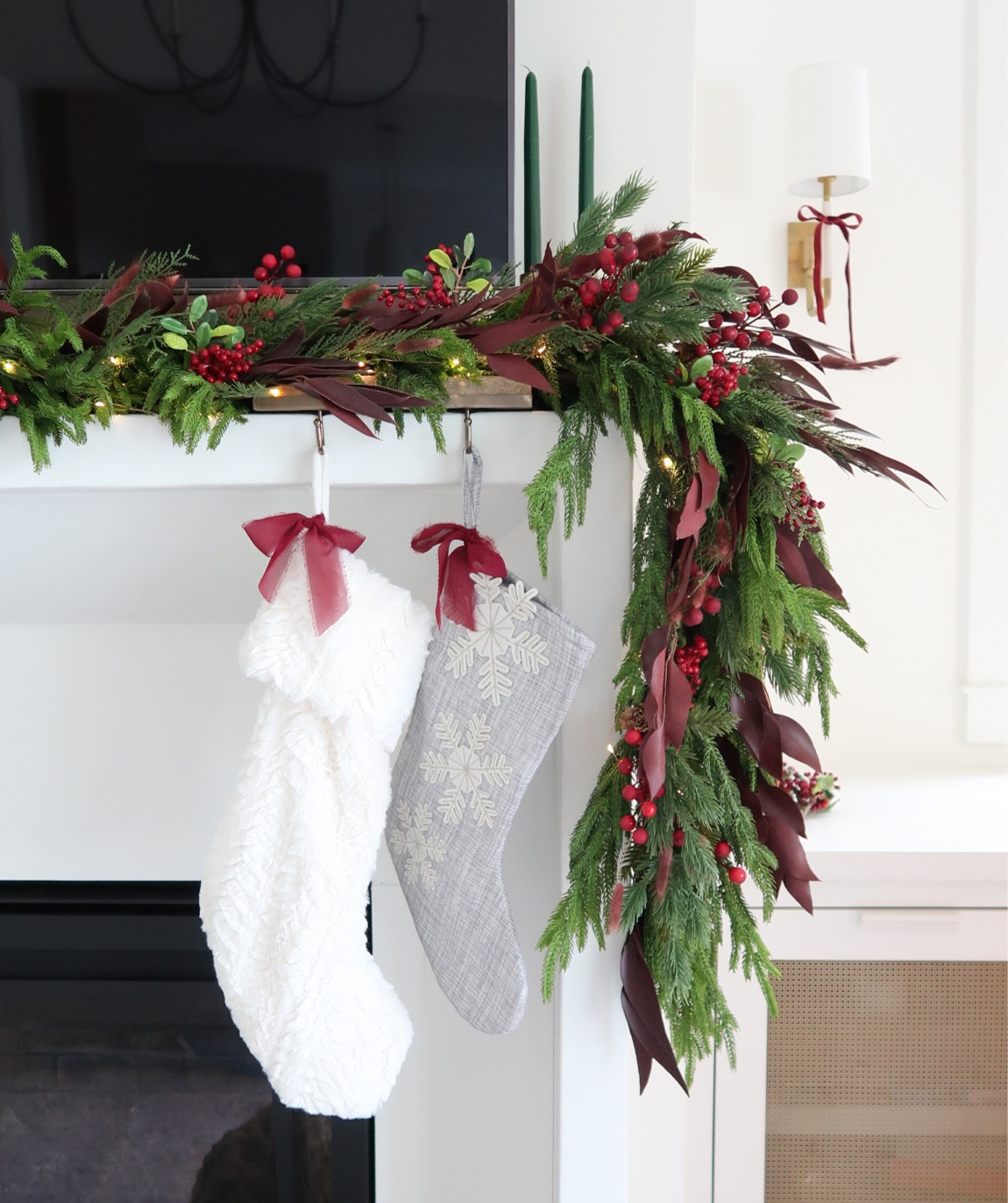 I'm loving how our holiday mantle turned out this year! I started with the Norfolk pine garland, then layered in lots of berry colored accents! 🍒♥️ 





#LTKHoliday #LTKHome #LTKSeasonal