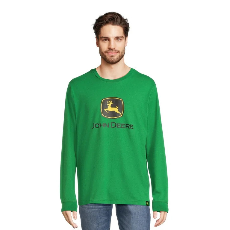 John Deere Men's and Big Men's Jersey Graphic Long Sleeve Tee T-Shirt, up to Size 3XL | Walmart (US)