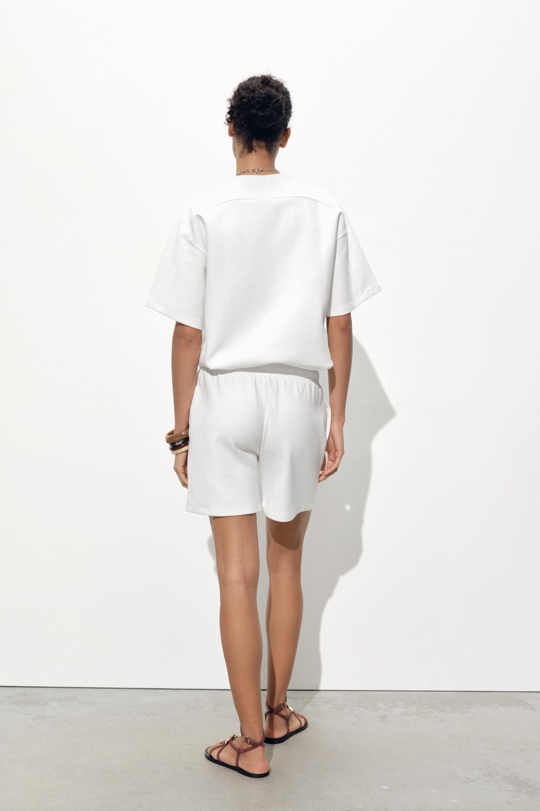 SHORT SLEEVE INTERLOCK SWEATSHIRT | Zara US