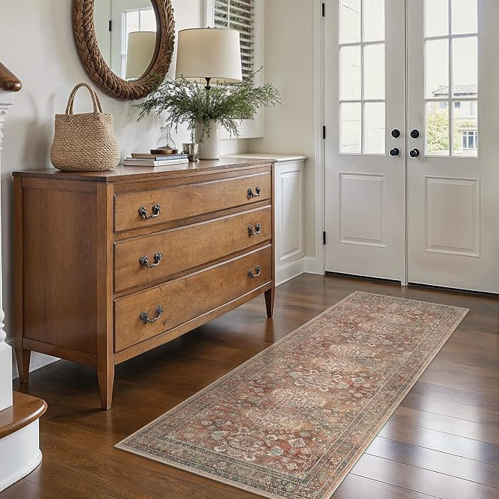 2x7 Runner Rug, Non Slip Washable for Hallway, Brick | Amazon (US)