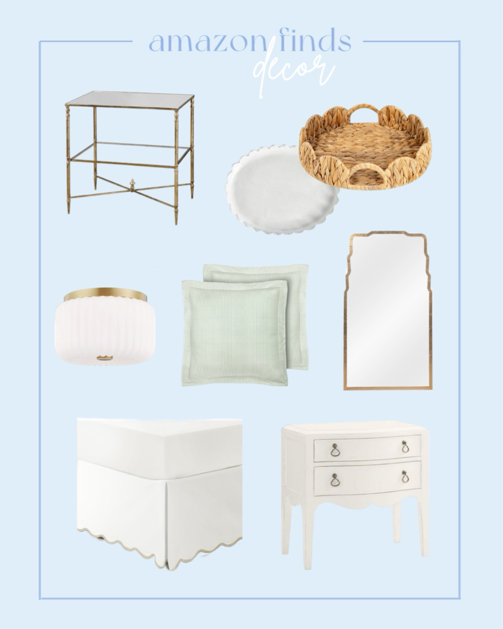 Amazon Decor Finds 

Grand Millennial Decor | Grand Millennial style | Amazon Finds | Amazon Decor | Amazon Style | Amazon Home | Scalloped Decor | Amazon Furniture | 

#LTKhome #LTKU #LTKfindsunder100