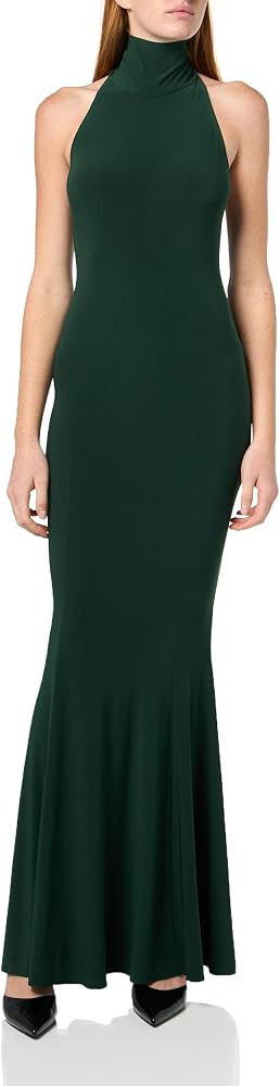 Norma Kamali Halter Turtle Fishtail Gown | Amazon (US)