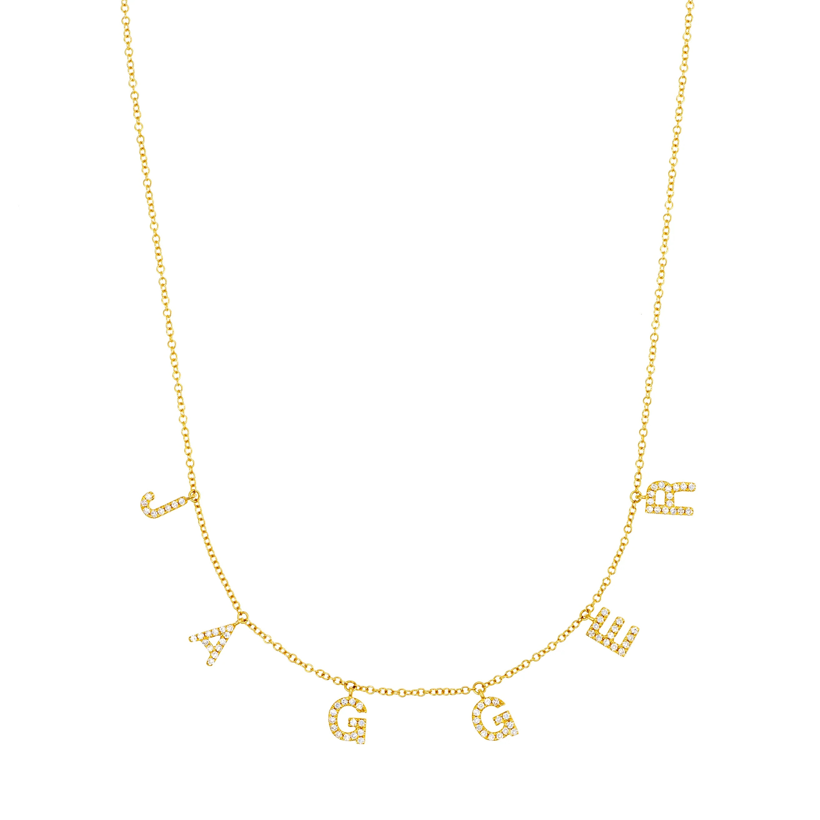 Dangling Diamond Name Necklace | Lola James Jewelry