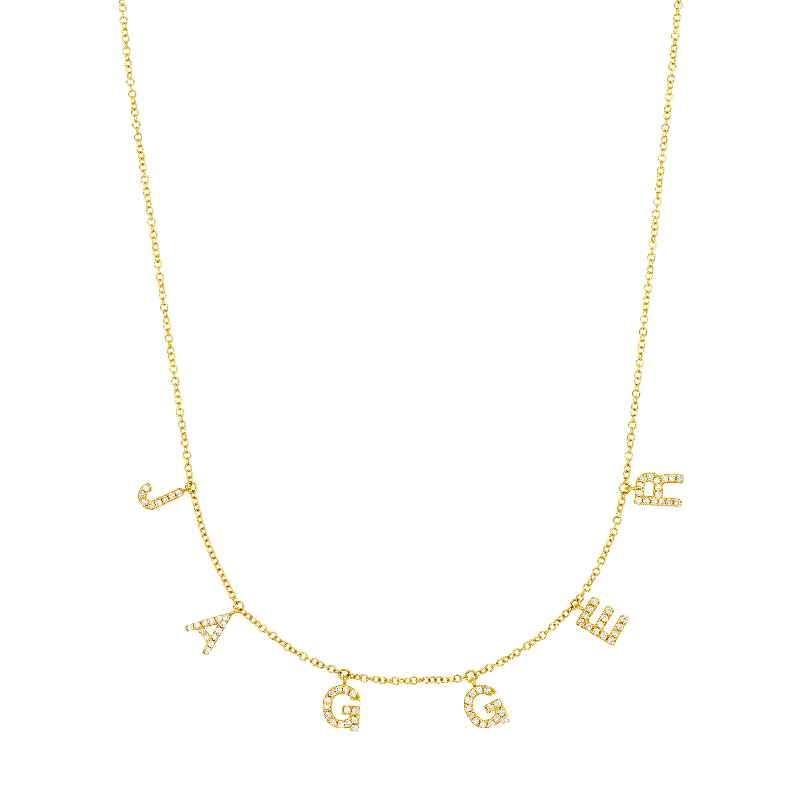 Dangling Diamond Name Necklace | Lola James Jewelry