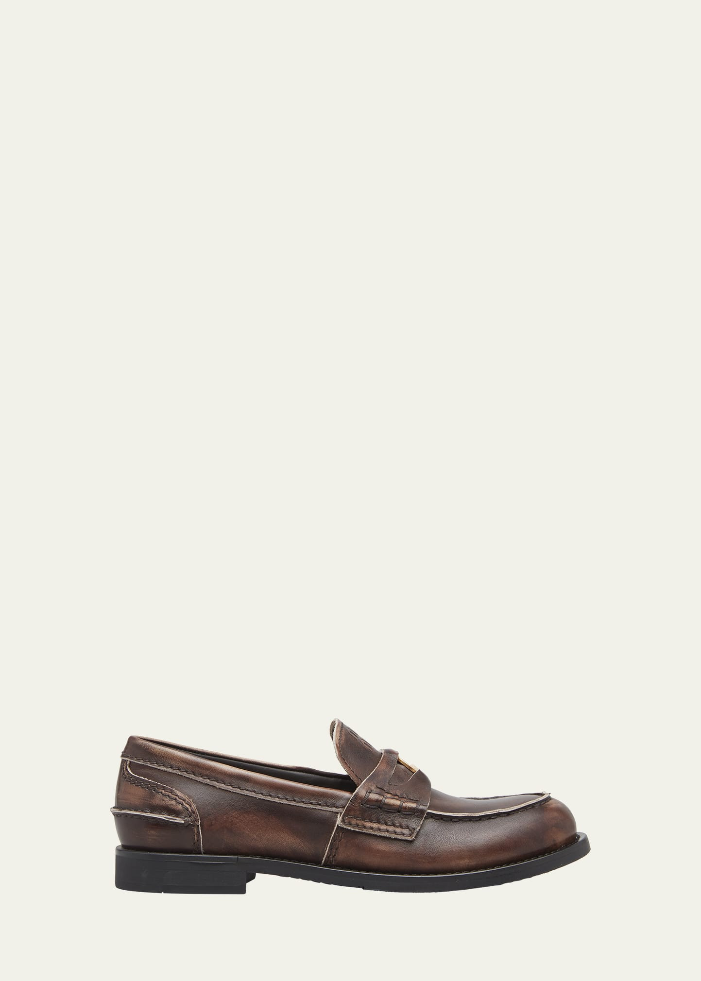 Miu Miu Leather Coin Penny Loafers | Bergdorf Goodman