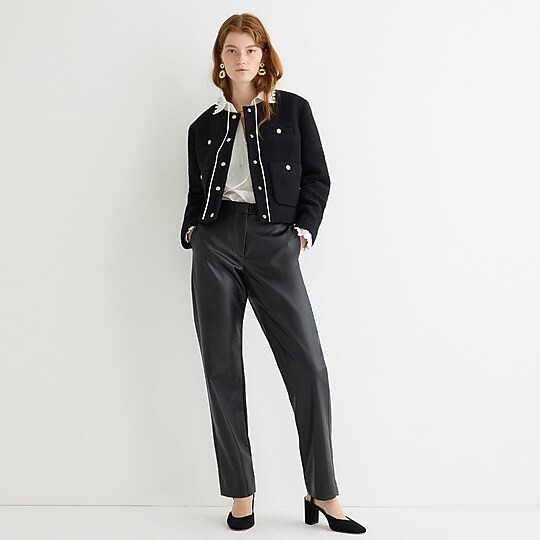 Kate straight-leg pant in faux leather | J. Crew US