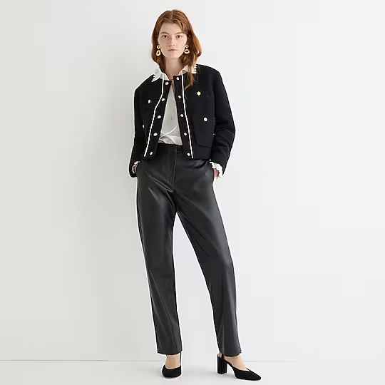 Kate straight-leg pant in faux leather | J.Crew US