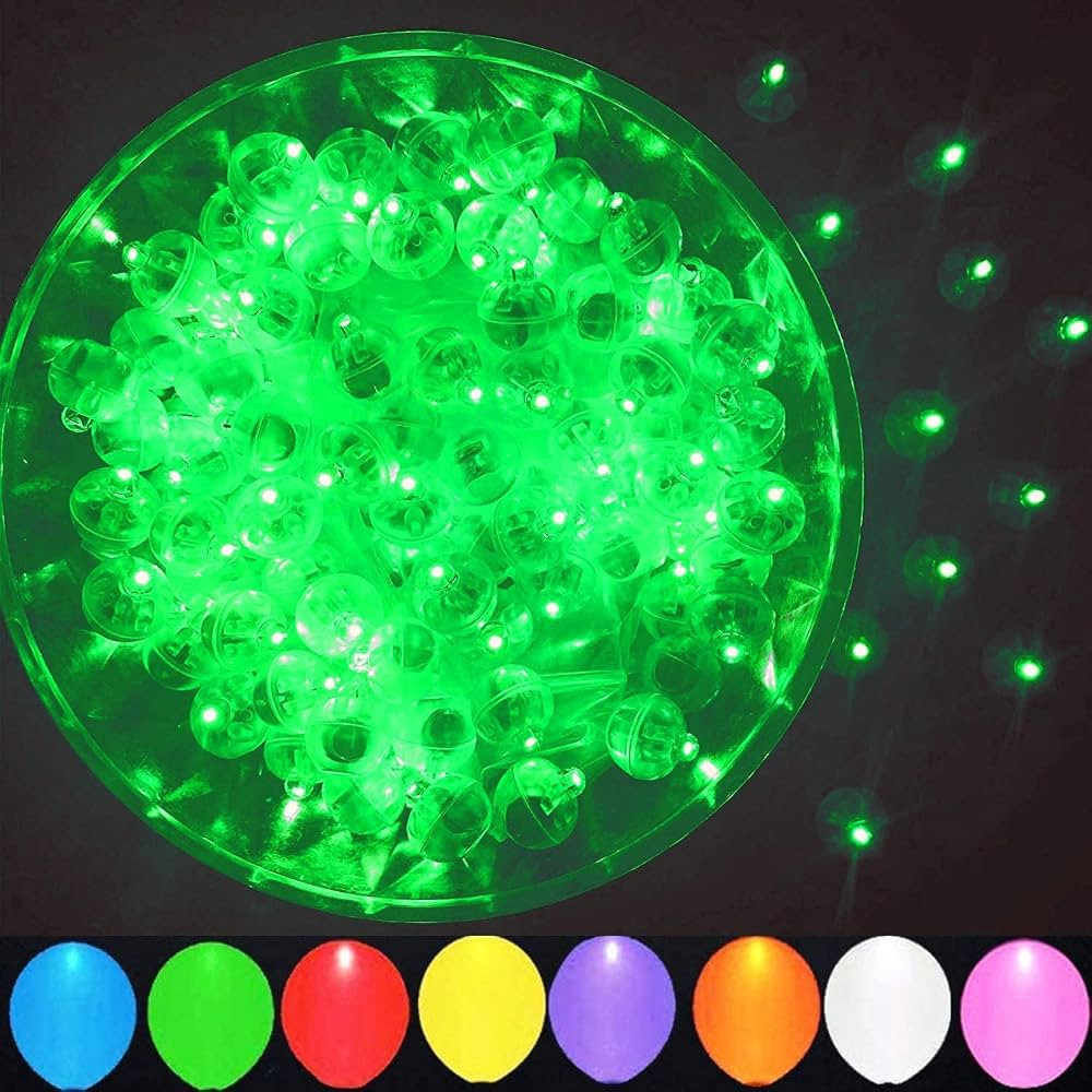 JJGoo 100Pcs LED Balloon Lights, Flash Waterproof Round Balls Light up for Balloon Paper Lantern ... | Amazon (US)
