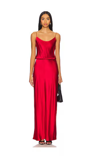 EAVES Yarden Silk Maxi Dress in Red. - size XS | Revolve Clothing (Global)