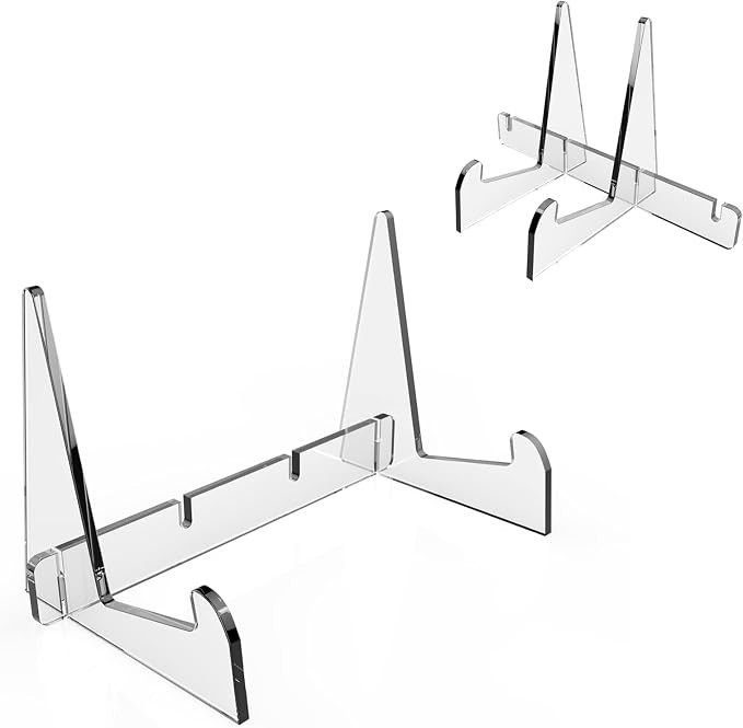 Boloyo Assemble Acrylic Book Stand ,4PC Clear Acrylic Display Easel for Displaying Pictures,Books... | Amazon (US)