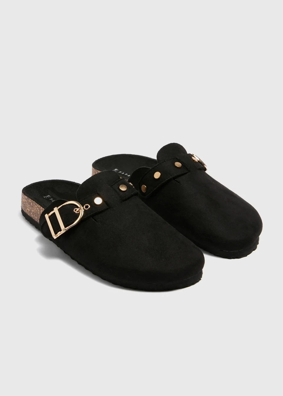Black Closed Footbed Mules | Matalan (UK)