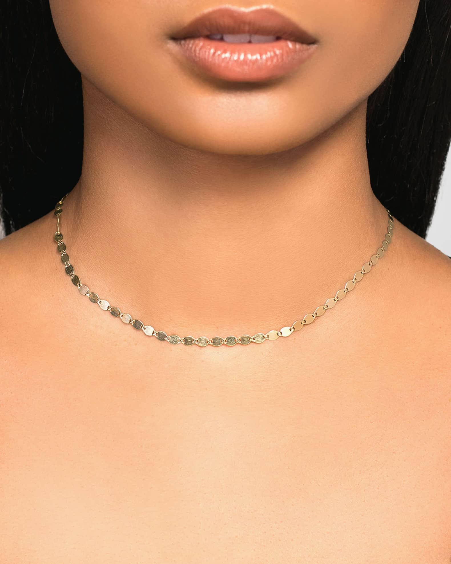 LANA 14K Gold Large Nude Chain Choker Necklace | Neiman Marcus
