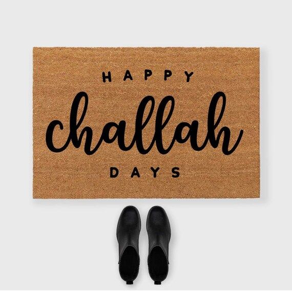Happy Challah Days doormat, Shalom Y'all doormat, Jewish Doormat, Jewish door mat, Hannukah Decor... | Etsy (US)