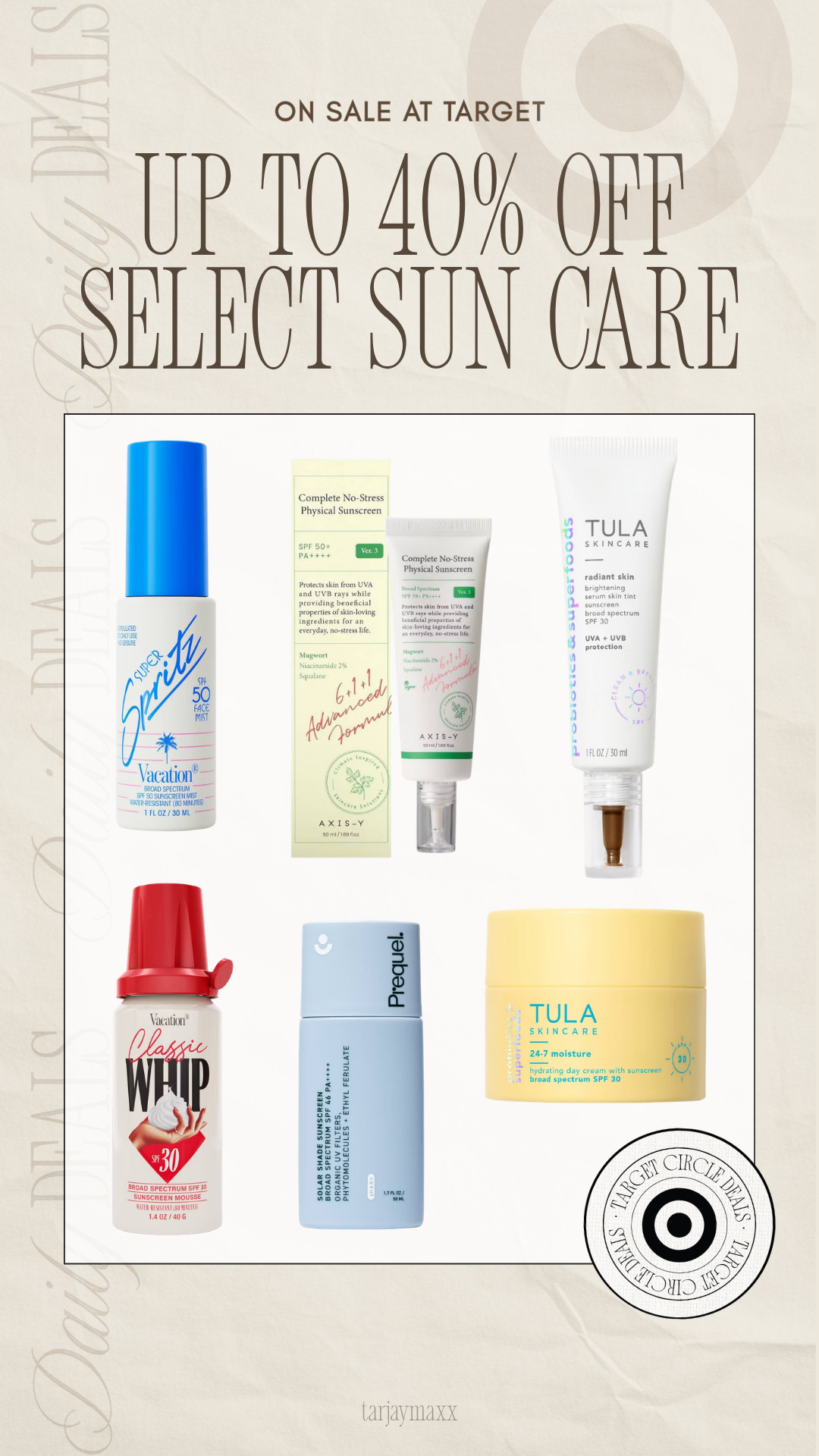 Target sunscreen sale up to 40% off is actually perfect timing☀️🕶️… I just signed up for the pool and I’m about to stock up on all my favorites!!
spring outfits 2026, country concert outfits, date night outfits, spring dresses, business casual workwear, vacation outfits beach, graduation dresses, summer outfits, plus size fashion, work outfits, sunscreen sale, target beauty deals, summer skincare essentials 

 #LTKselfcare #LTKSwim #LTKBeauty