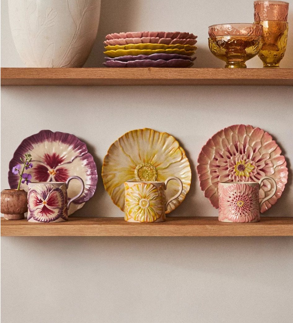 Let me tell you that when I saw this collection, I was totally obsessed!! 

I ended up buying all 3 mugs with the matching side plates. They’re gorgeous and will add a touch of charm to your kitchen or dining space! 

Currently on back order so grab them while you can! 

Anthropologie, Anthro home, Anthro living, kitchen, dining, mugs, side plates, home finds, decor finds, beautiful mugs

#LTKSeasonal #LTKFind #LTKhome