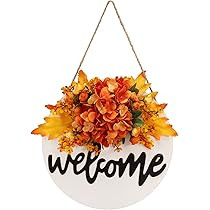 Fall Wreaths for Front Door,Fall Welcome Sign for Front Door,Fall Door Decor，Nordic Rustic Style Ret | Amazon (US)