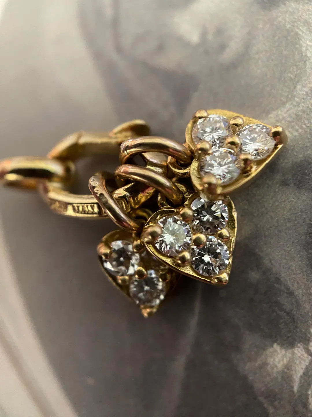 Estate Diamond Set Heart Micro Charms in 18k Gold, .2-.3 Carats, Vintage, Pendants, Gift, Dainty,... | Etsy (US)