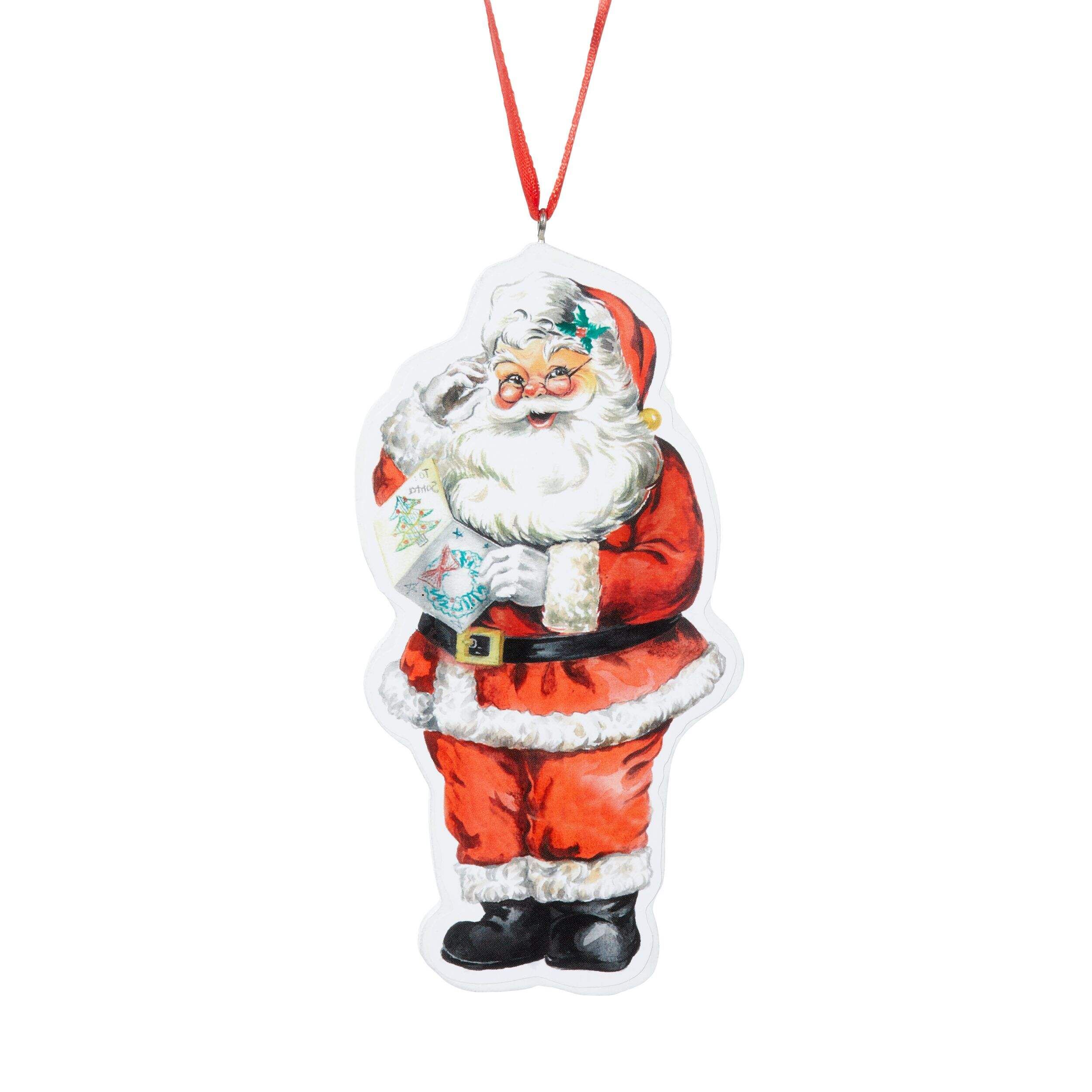 CANVAS Red Collection Wooden Decoration Santa Cut-Out Icon Christmas Ornament, 4 4/5-in | Canadian Tire