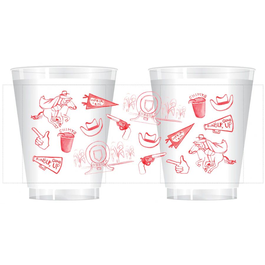 Texas Tech Shatterproof Cups - Set of 10 | Britt +Beks