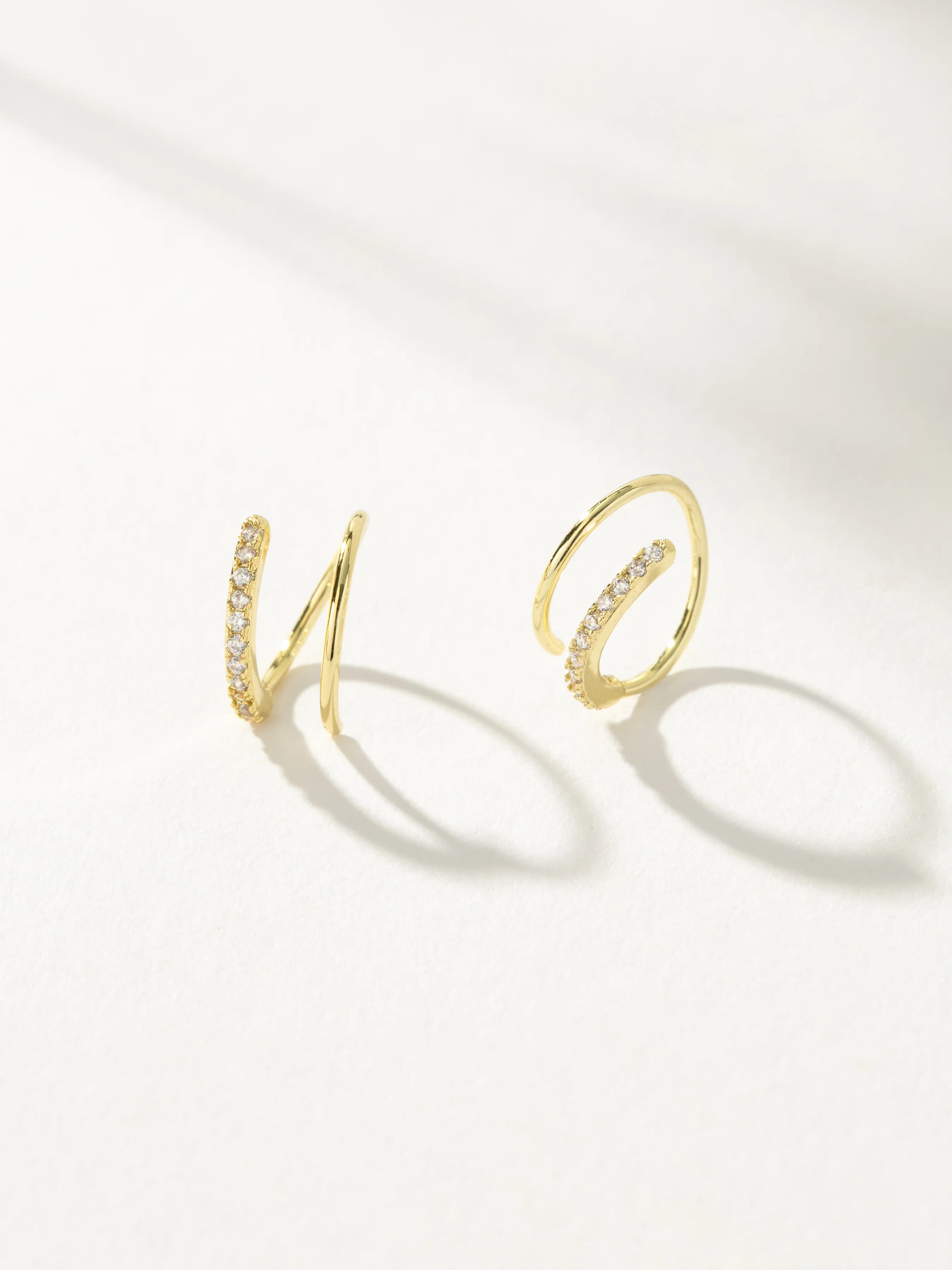 Seeing Double Spiral Hoop Earrings in Gold | Uncommon James | Uncommon James