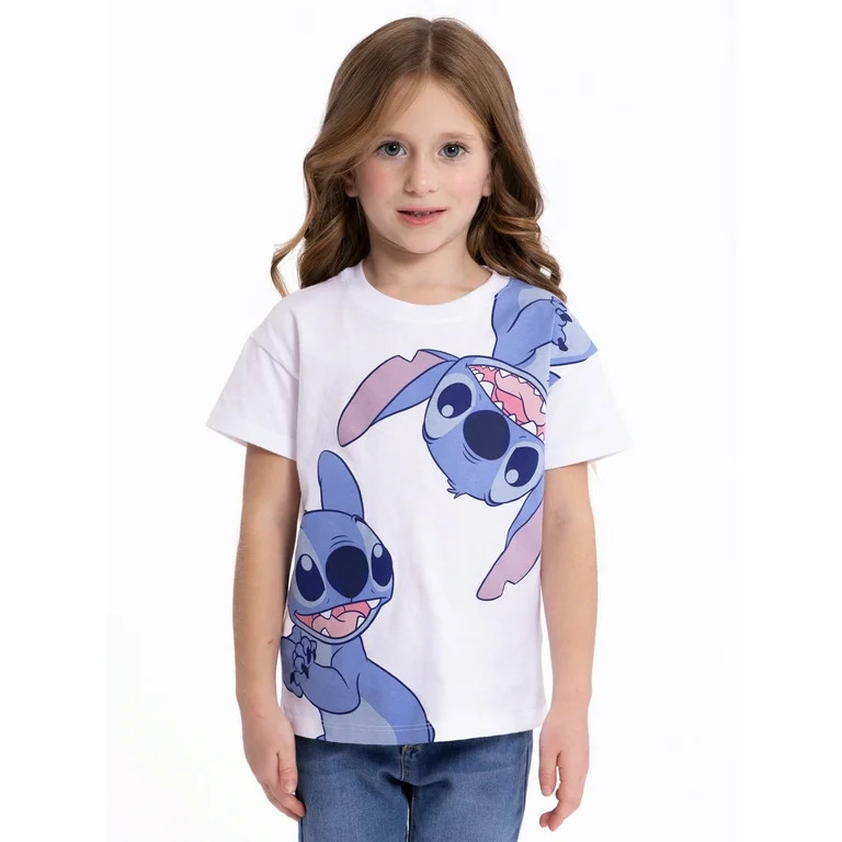 Disney Lilo and Stitch Toddler Boys or Girls Short Sleeve Crewneck T-Shirt, Sizes 12M-5T - Walmar... | Walmart (US)