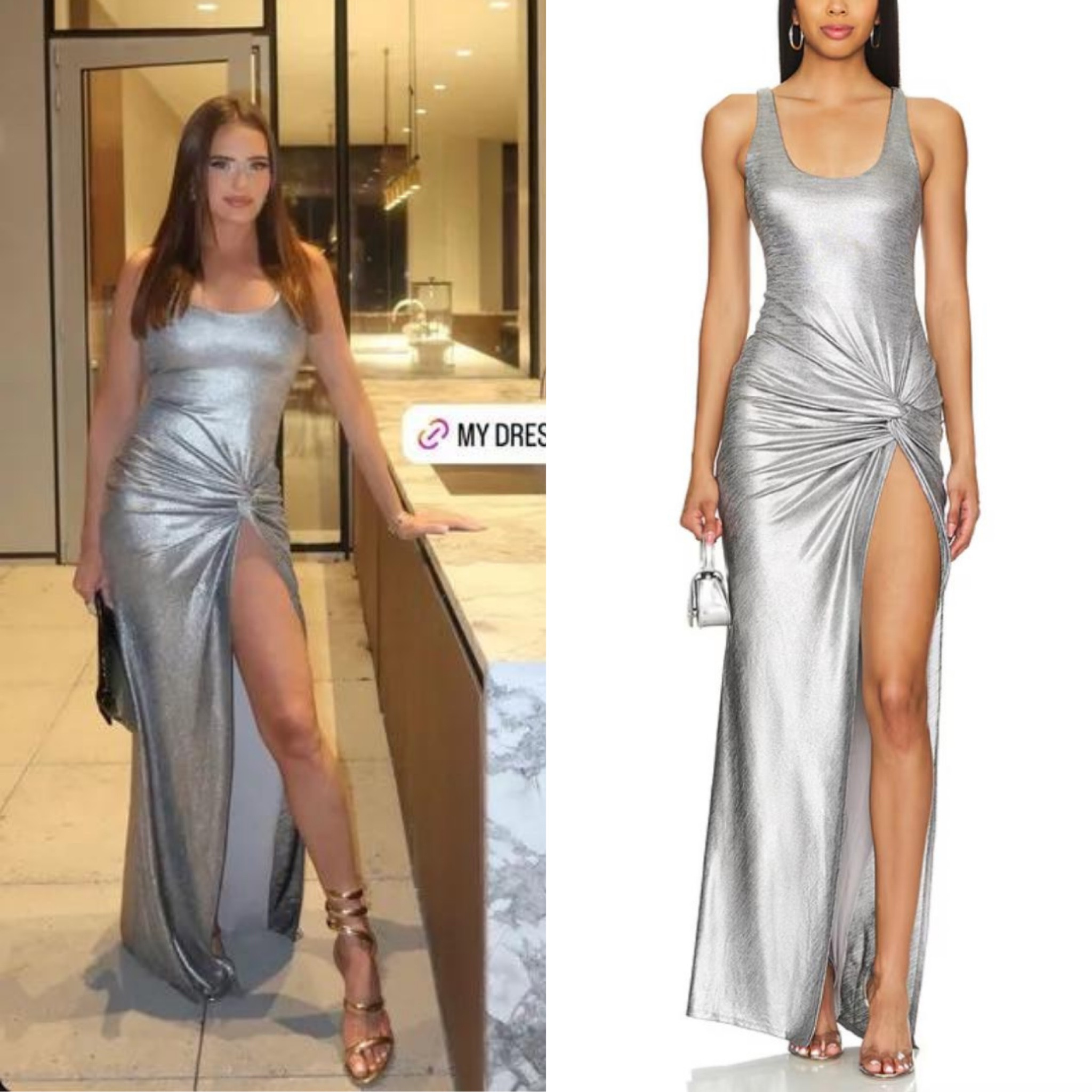 knee length dresses for ladies Blue Tanya Maxi Dress Large main image 1