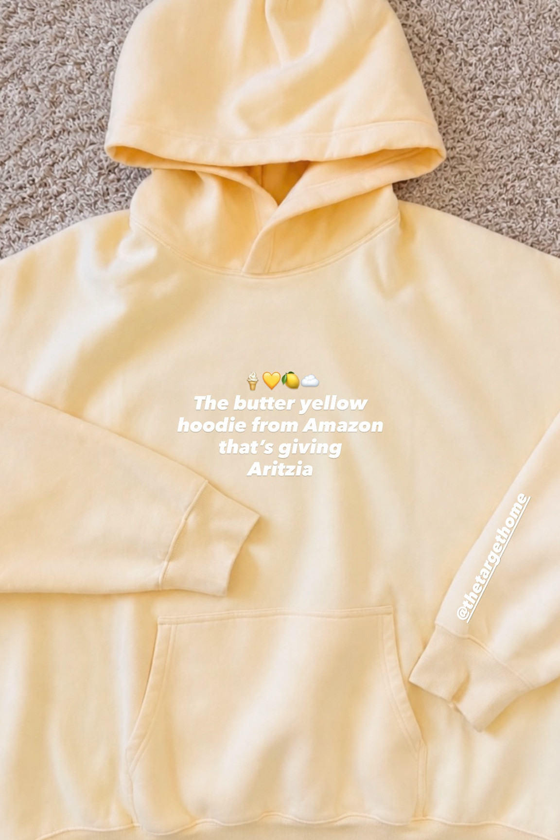 Butter yellow hoodie 

#LTKHome #LTKmomlife #LTKActive