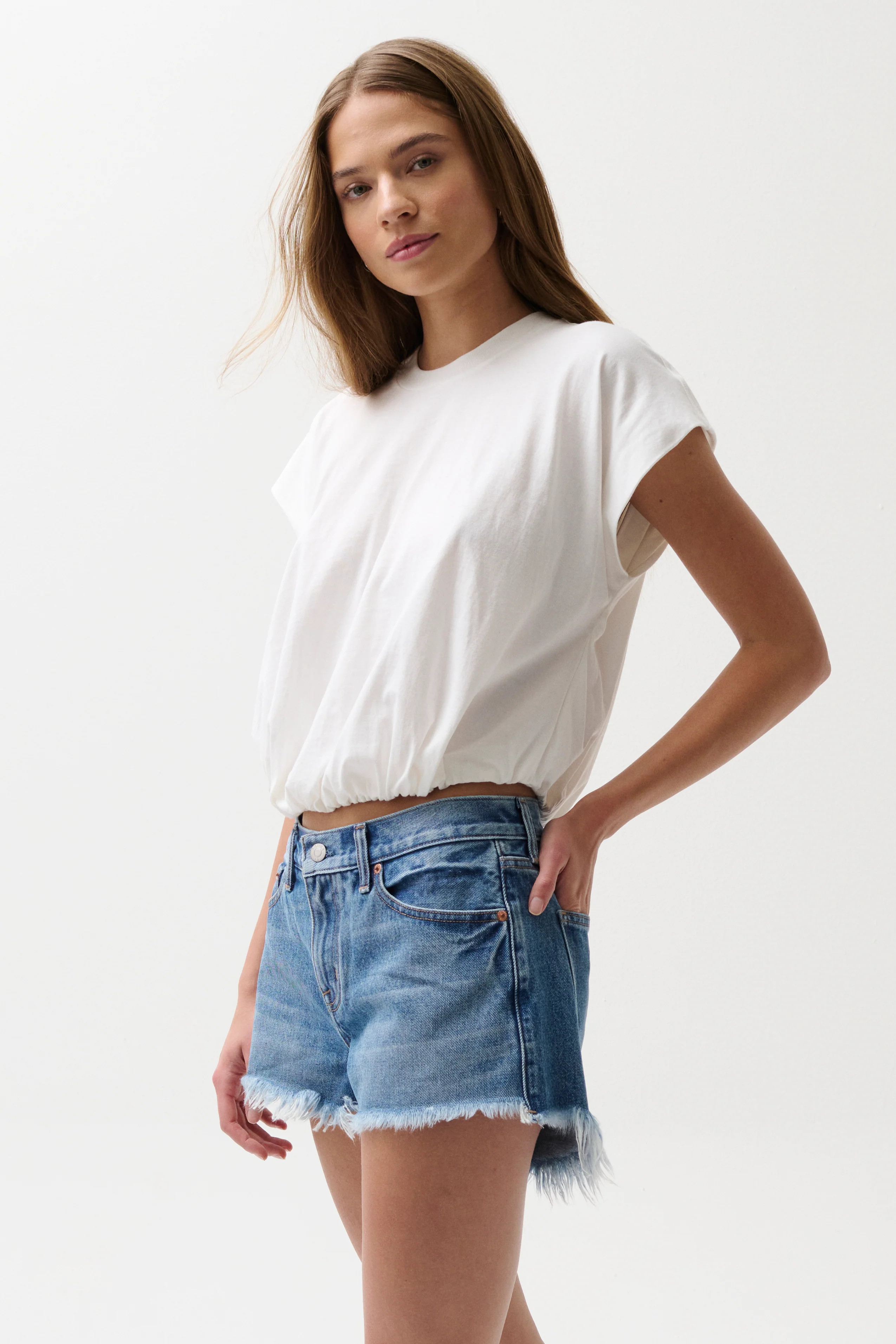 Millie Bubble Tee - Le Blanc | Pistola Denim