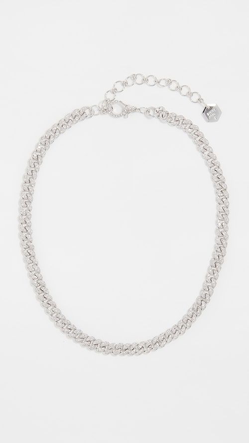 18k Mini Pave Link Choker Necklace | Shopbop