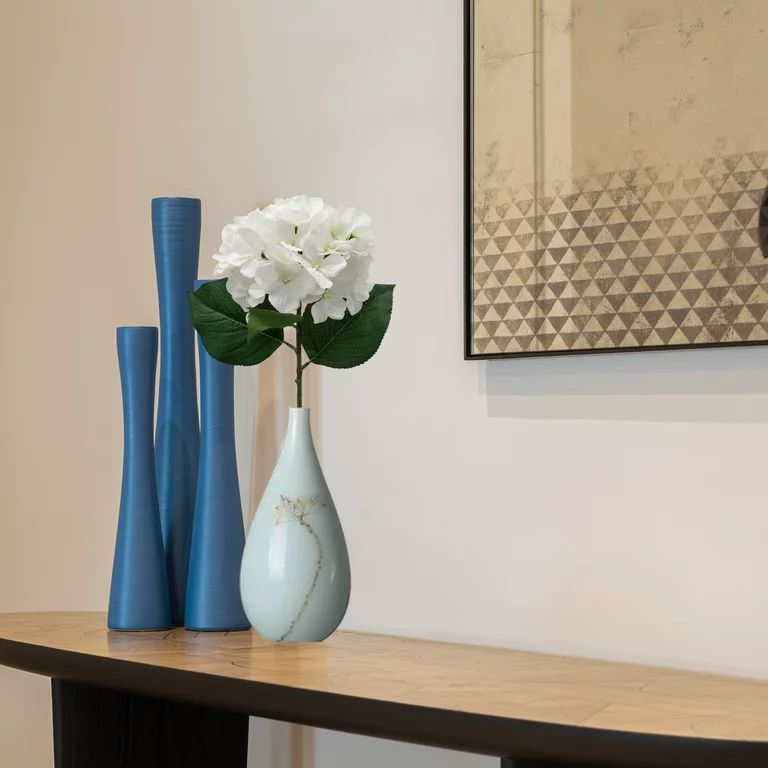 Mainstays Indoor Artificial Hydrangea Flower Stem, White Color, Assembled Height 24" | Walmart (US)
