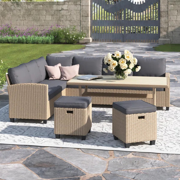 Alisa Wicker/Rattan 8 - Person Seating Group with Cushions | Wayfair North America