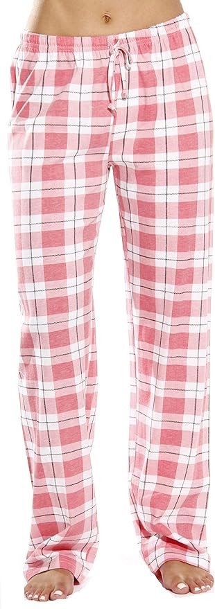 Just Love 100% Cotton Jersey Women Plaid Pajama Pants Sleepwear | Amazon (US)