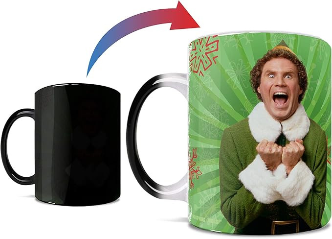 Elf – World’s Best Cup of Coffee - One 11 oz Morphing Mugs Color Changing Heat Sensitive Cera... | Amazon (US)