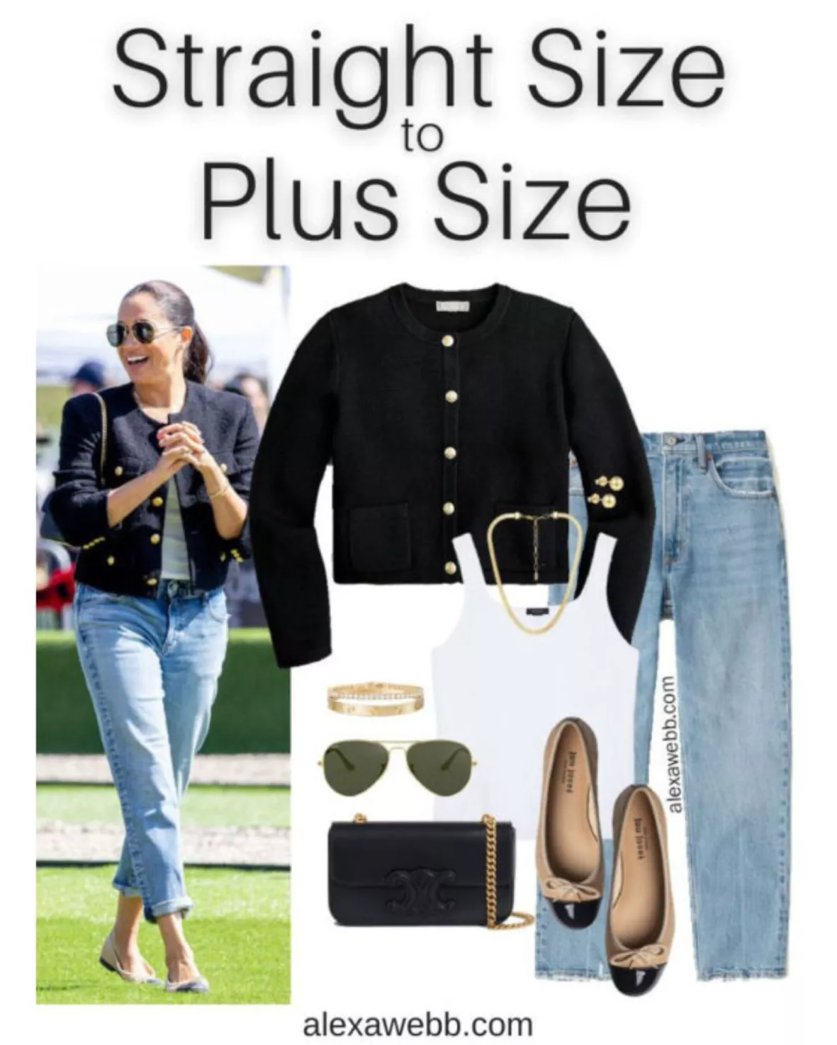 Plus Size on a Budget – White Denim Outfit - Alexa Webb
