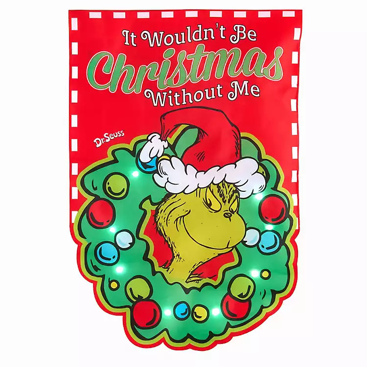 LED The Grinch Garden Flag | Kirklands Home | Kirklands