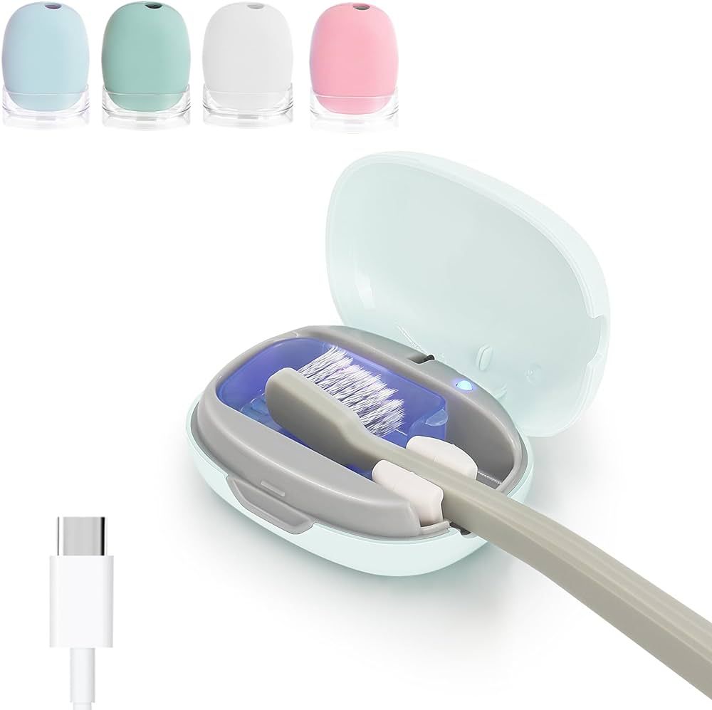 UV Sanitizer Toothbrush Case, Portable Mini Toothbrush Holder, Rechargeable Toothbrush Cover Ster... | Amazon (US)