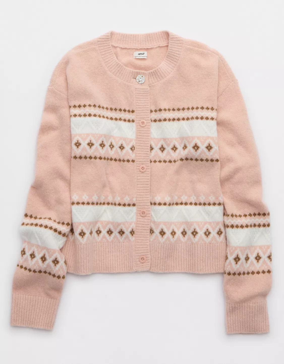 Aerie Unreal Fairisle Cardigan | Aerie
