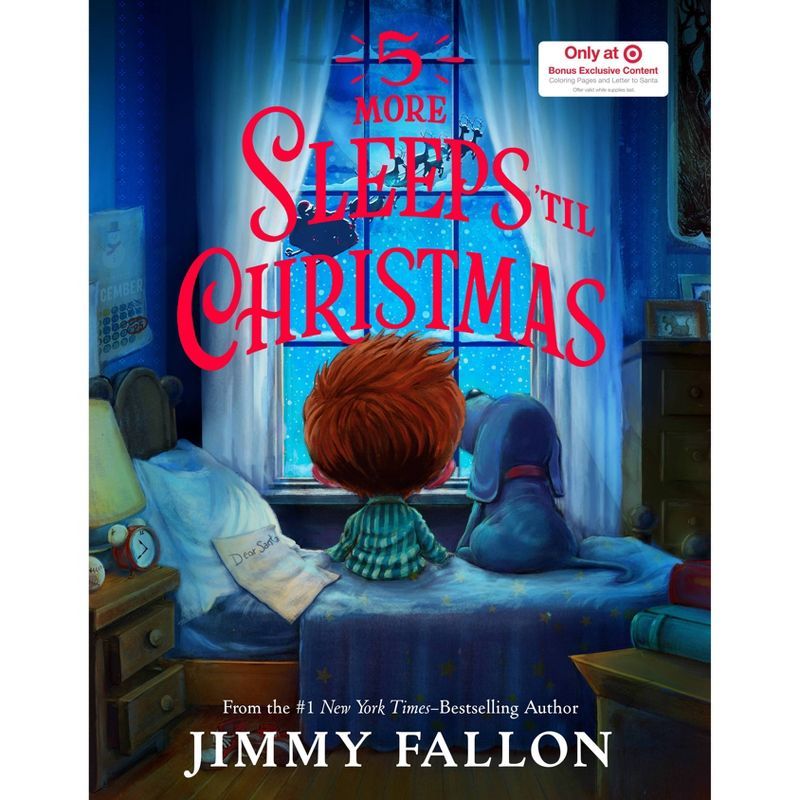 5 More Sleeps &#8216;til Christmas - Target Exclusive Edition 2021 by Jimmy Fallon (Board Book) | Target