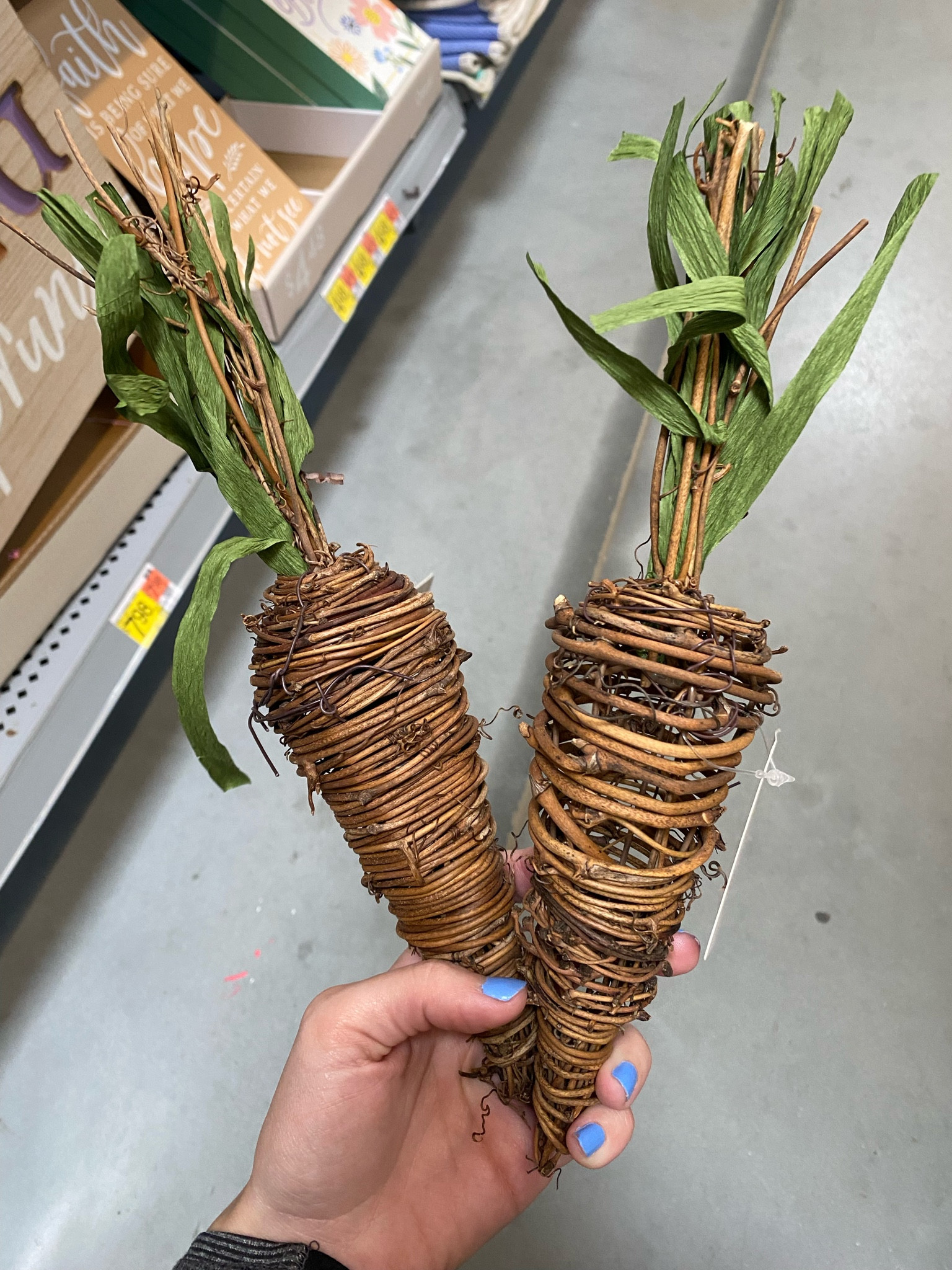 Grapevine carrots at Walmart! Walmart easter decor 