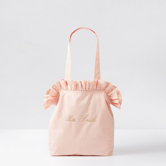 Ruffle Sateen Tote | Mark and Graham